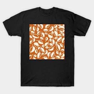 Simple Leaves on Orange T-Shirt